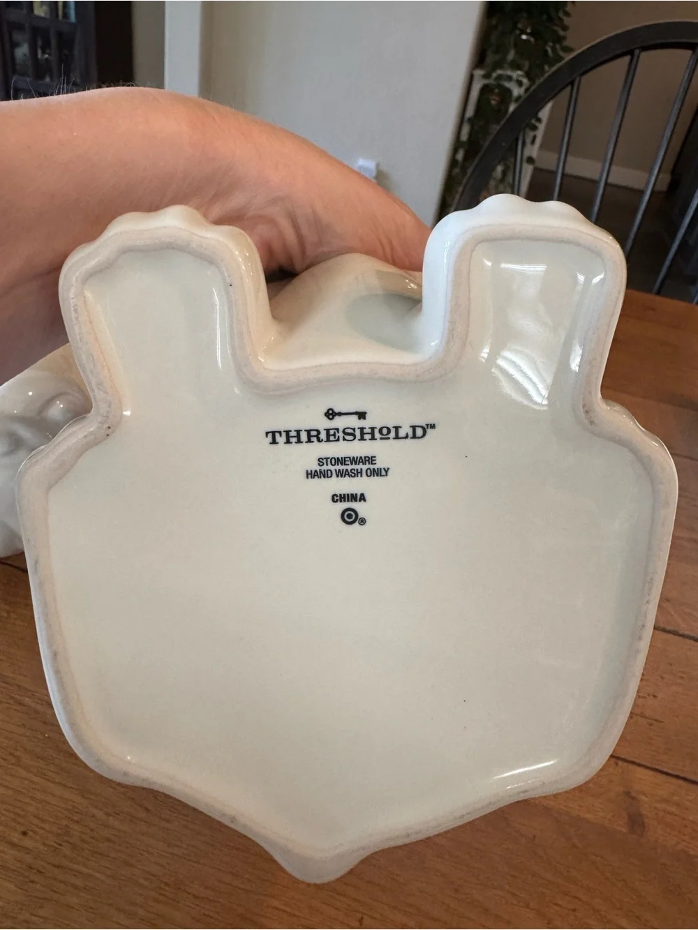 White Ceramic Bulldog Cookie Jar